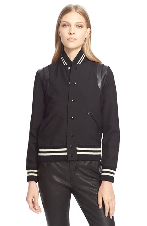 saint laurent teddy bomber jacket